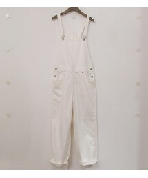 ホワイトデニムオーバーオール(kha:ki)(サロペット/オーバーオール)