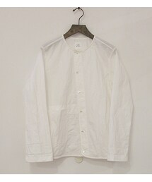 ウェザークロスノーカラーシャツ(ガーゼ/Gauze#)(ノーカラージャケット)