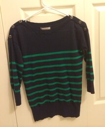 Banana Republic | Green and blue stripped sweater (ニット/セーター)