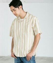 green label relaxing | CM トリコットストライプ オープンカラー 半袖 シャツ(シャツ/ブラウス)