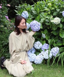 📸変な態勢で紫陽花を紹介するわたし | その他