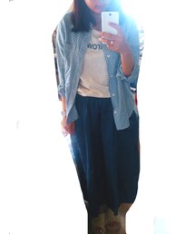 SEVENDAYS=SUNDAY | 九分袖ギンガムチェックシャツ(シャツ/ブラウス)