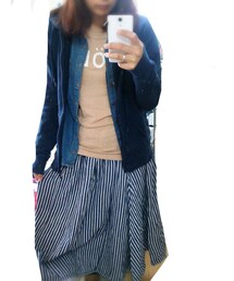 mumokuteki | ストライプロングスカート(スカート)