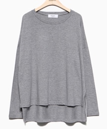 DHOLIC | アンバランス着丈長袖Tシャツ(Tシャツ/カットソー)