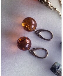 MALAIKA | アンバーボールピアス(ピアス（両耳用）)