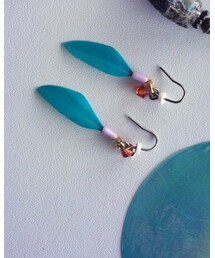 no brand | ターコイズフェザーピアス(ピアス（両耳用）)