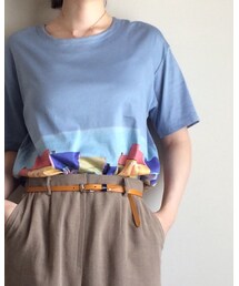 VINTAGE | ヴィンテージ街並みプリントカットソー(Tシャツ/カットソー)