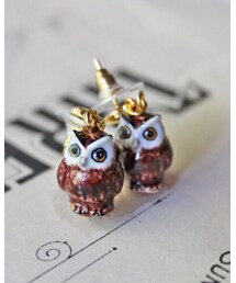 Nash Jewellery | ふくろう陶器ピアス(ピアス（両耳用）)