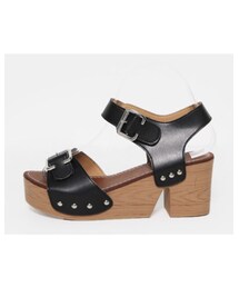 DHOLIC | ウッドテクスチャーソールサンダル(サンダル)