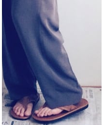 no brand | キャメルレザーサンダル(サンダル)