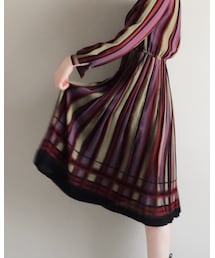 VINTAGE | ストライププリーツワンピース(ワンピース)