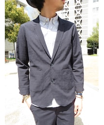 noVa.nity：シャドウチェック柄  テーラードジャケット(テーラードジャケット)