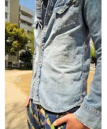 REMI RELIEF | REMI RELIEF（レミ レリーフ）：スタッズデニムシャツ　ディテール(シャツ/ブラウス)