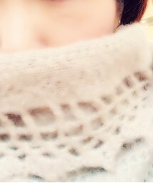 ?? | レース編みマフラー↟﻿グレー(マフラー)