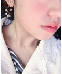 BLOOM | 【BLOOM/ブルーム】K10 ピンクゴールド ダイヤモンド（0.05ct） ネックレス(ネックレス)
