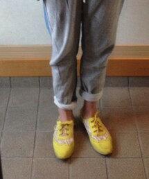 イエローぺたんこ(パンプス)