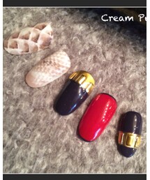 Cream Puff | パイソン柄とゴールドでシューズデザインを表現(ハンドケア/ハンドクリーム)