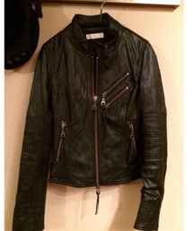 REAL | ラムレザーのシングルライダース(ライダースジャケット)