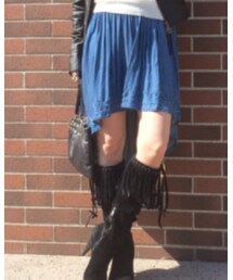 Bershka | 後ろが長くなったフレアスカート(デニムスカート)