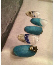 Cream Puff | デニムネイルとアンティークフラワー(ハンドケア/ハンドクリーム)