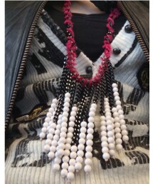 Casselini | モケモケな赤いリボンが可愛いネックレス(ネックレス)