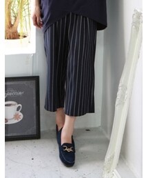 REAL CUBE | 「REALCUBE/リアルキューブ」ストライプ柄タックガウチョ(その他パンツ)