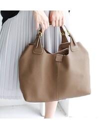 REAL CUBE | REAL CUBE ラムレザーステッチバッグ ショルダーストラップ付(ショルダーバッグ)