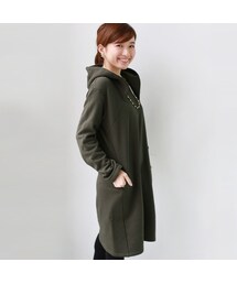 REAL CUBE | REAL CUBE 裏起毛フードデザインワンピース(ワンピース)