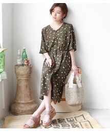 REAL CUBE | REAL CUBE フラワープリント2WAYワンピース(ワンピース)