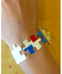 作家の手作り | ジグソーパズルブレス(ブレスレット)