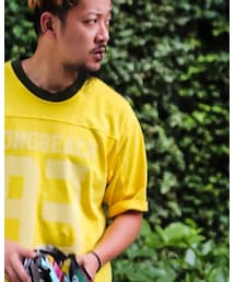 NineMicrophones | ピグメントフットボールTee / ショップにてお求め下さい。(Tシャツ/カットソー)