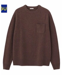 GU | ラムブレンドクルーネックセーター（長袖）(ニット/セーター)
