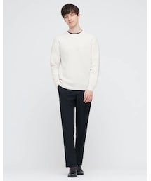 UNIQLO | ウォッシャブルストレッチミラノリブクルーネックセーター(ニット/セーター)