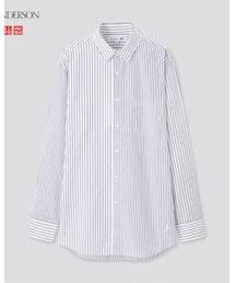 UNIQLO | ファインクロスストライプシャツ（長袖）(シャツ/ブラウス)