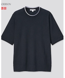 UNIQLO | リネンブレンドクルーネックセーター（半袖）(ニット/セーター)