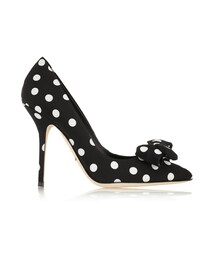 DOLCE&GABBANA | Polka-dot silk-georgette pumps(パンプス)