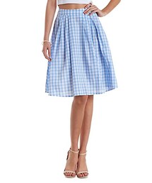 GINGHAM CHECK FULL MIDI SKIRT(スカート)