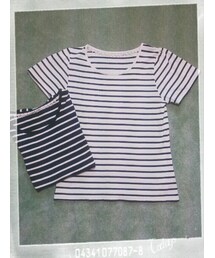 earth music&ecology | キャップスリーブボーダープルオーバー/earth music & ecology(Tシャツ/カットソー)