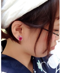 まると、さんかくと、しかくと。 | イヤリング