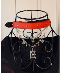 レザーチョーカー | トランプのチャームがツボ♠️♦️♣️♥️(チョーカー)