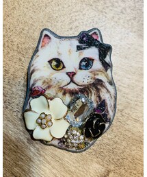 Handmade | てづばで一目惚れ💖オッドアイねこちゃん🐈(ブローチ/コサージュ)