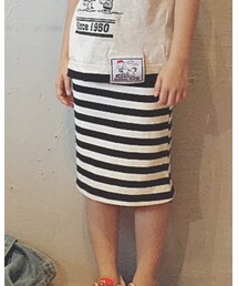 韓国子供服 | ananちゃんのボーダースカート(スカート)