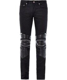 SAINT LAURENT PARIS |  Leather - paneled skinny jeans(その他パンツ)