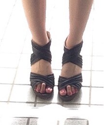 黒サンダル(サンダル)