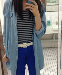 大きめデニムシャツ(シャツ/ブラウス)