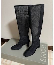 SNIDEL | 21ss メッシュロングブーツ(ブーツ)