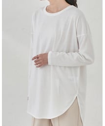 earth music&ecology | ラウンドヘムカットソー(Tシャツ/カットソー)