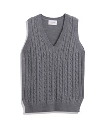 QUEEN SHOP | 大Ｖ領麻花毛衣背心 (カーディガン/ボレロ)