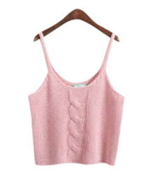 嘉蒂斯 | 可愛甜心麻花吊帶外搭針織背心(カーディガン/ボレロ)