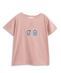 QUEEN SHOP | 雙人小人物印花棉T 三色售(Tシャツ/カットソー)